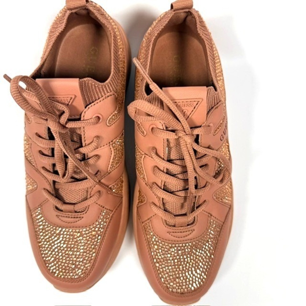 Guess Los Angeles Welna Rhinestone Sneakers Blush Pink WGWELNA-R Womens 8M